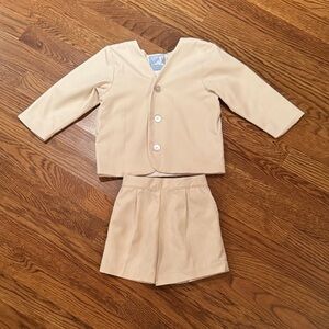Children's Two-Piece Beige Jacket and Shorts Set - Gordon 2T